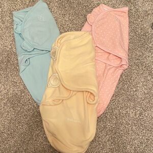 Set of Three Baby Swaddle Wraps
